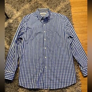 Classic Blue and White Checkered Men's Shirt
